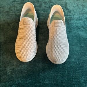 Skechers White Sparkle Slip-in Shoes by Martha Stewart.